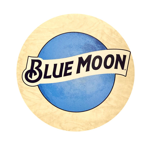 Blue Moon Wooden Sign